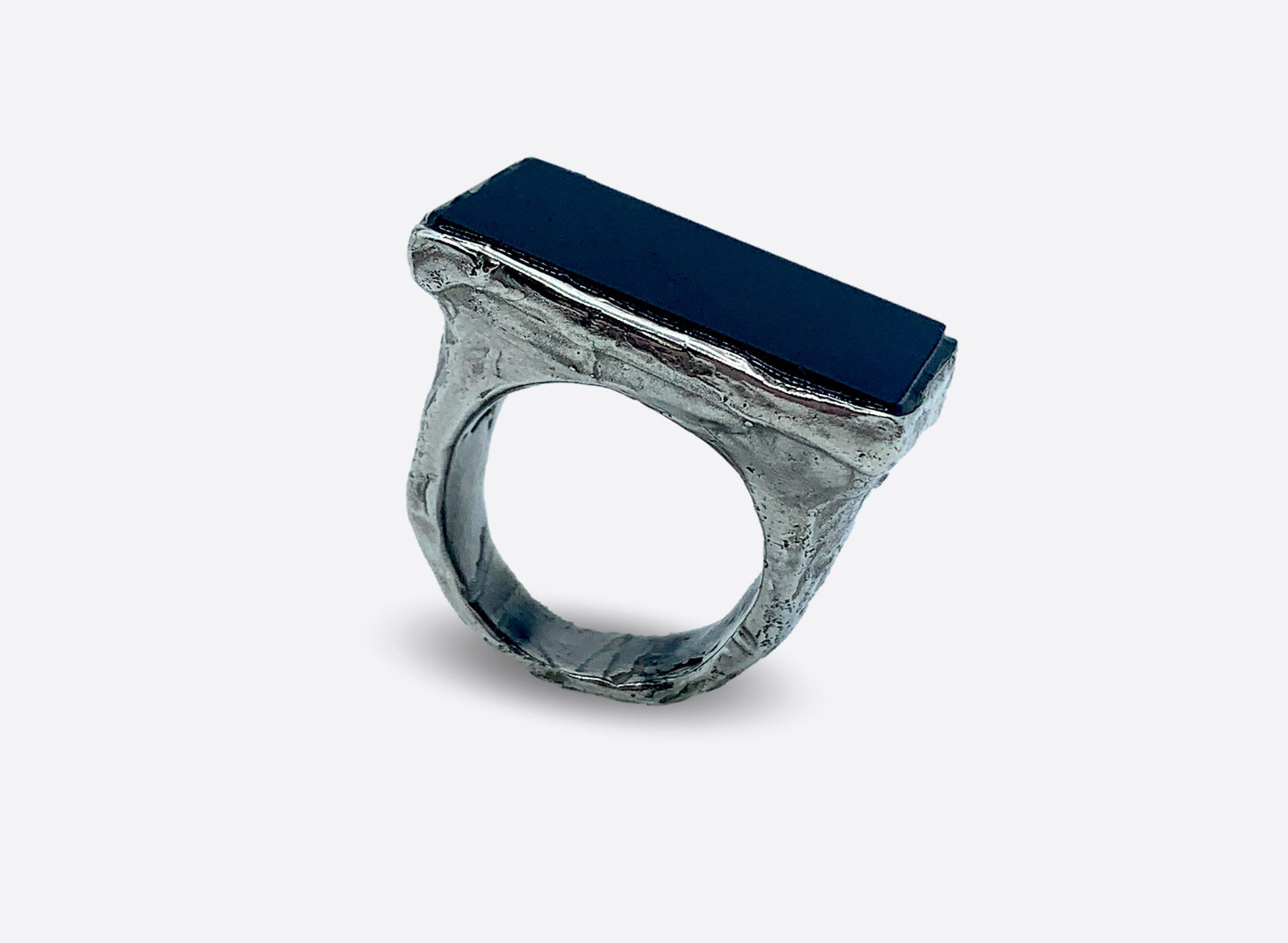 ANELLO RETTANGOLO ONICE