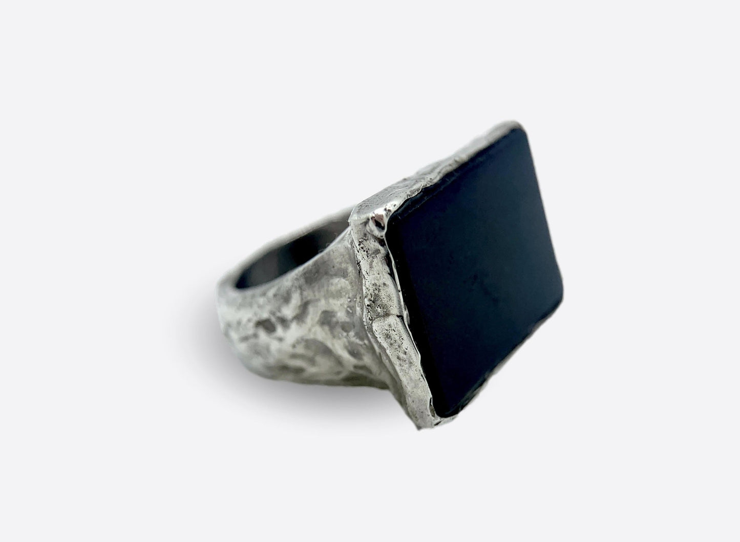 ANELLO RETTANGOLO ONICE