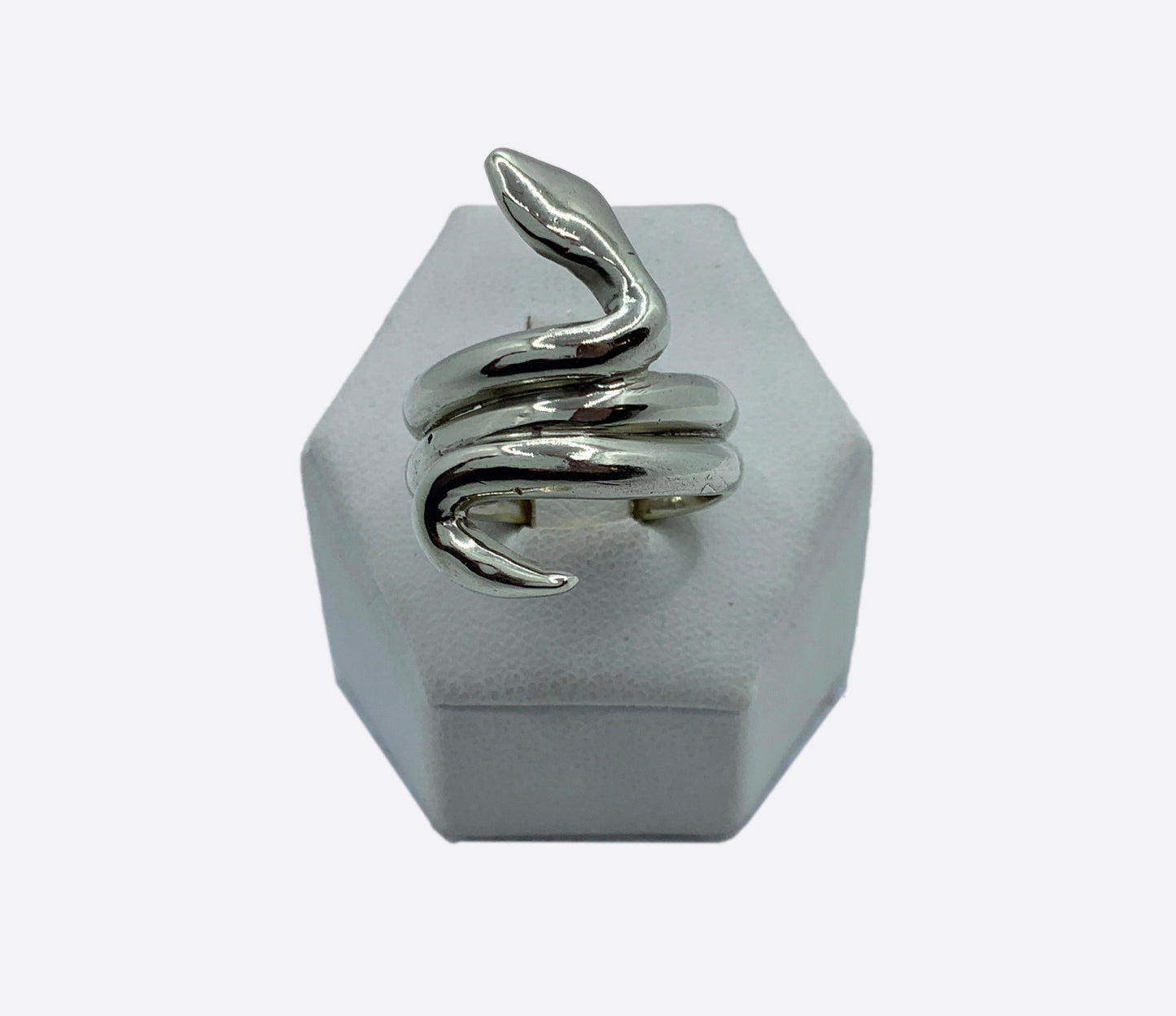 Anello artigianale Serpente in Argento.