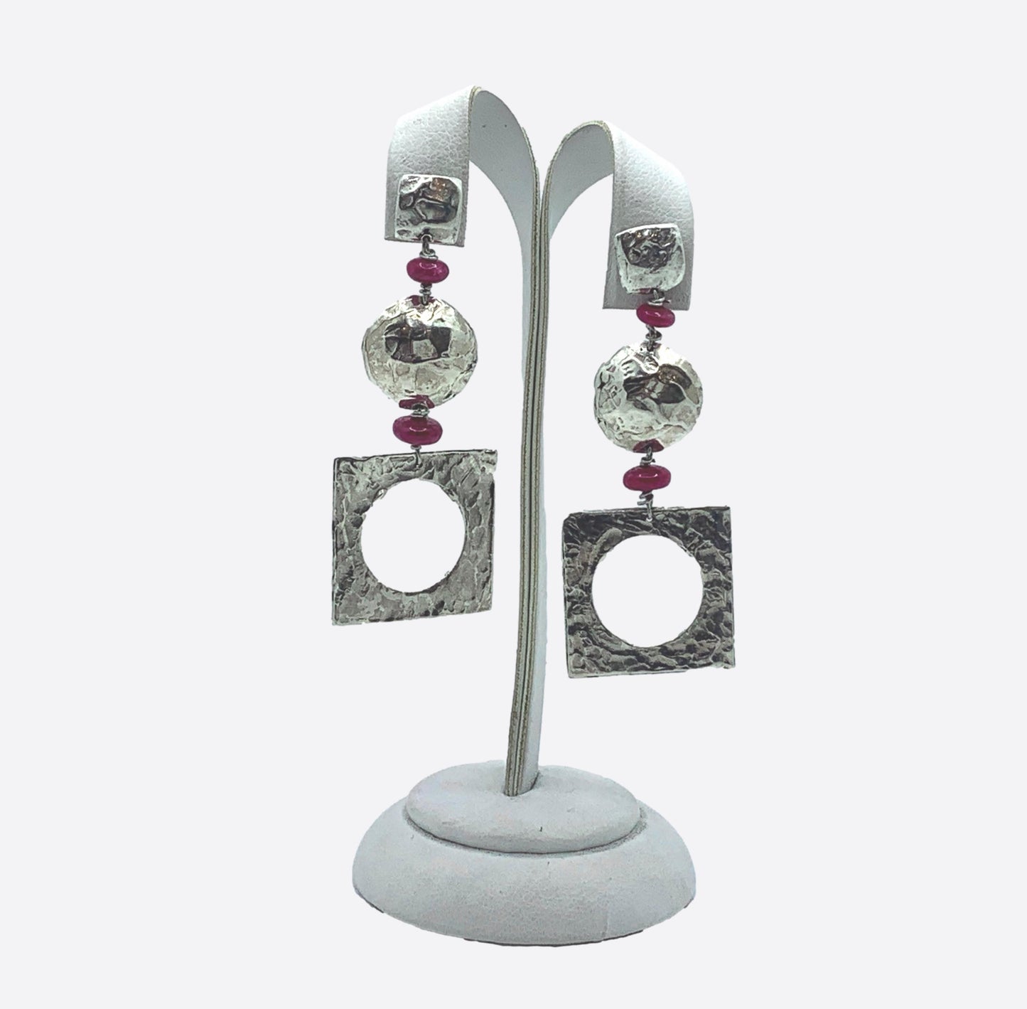 Orecchini in Argento con Rubini