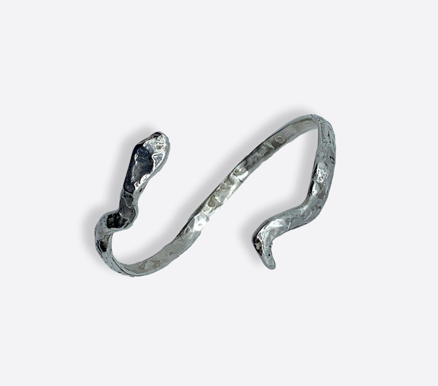 Bracciale artigianale serpente in argento