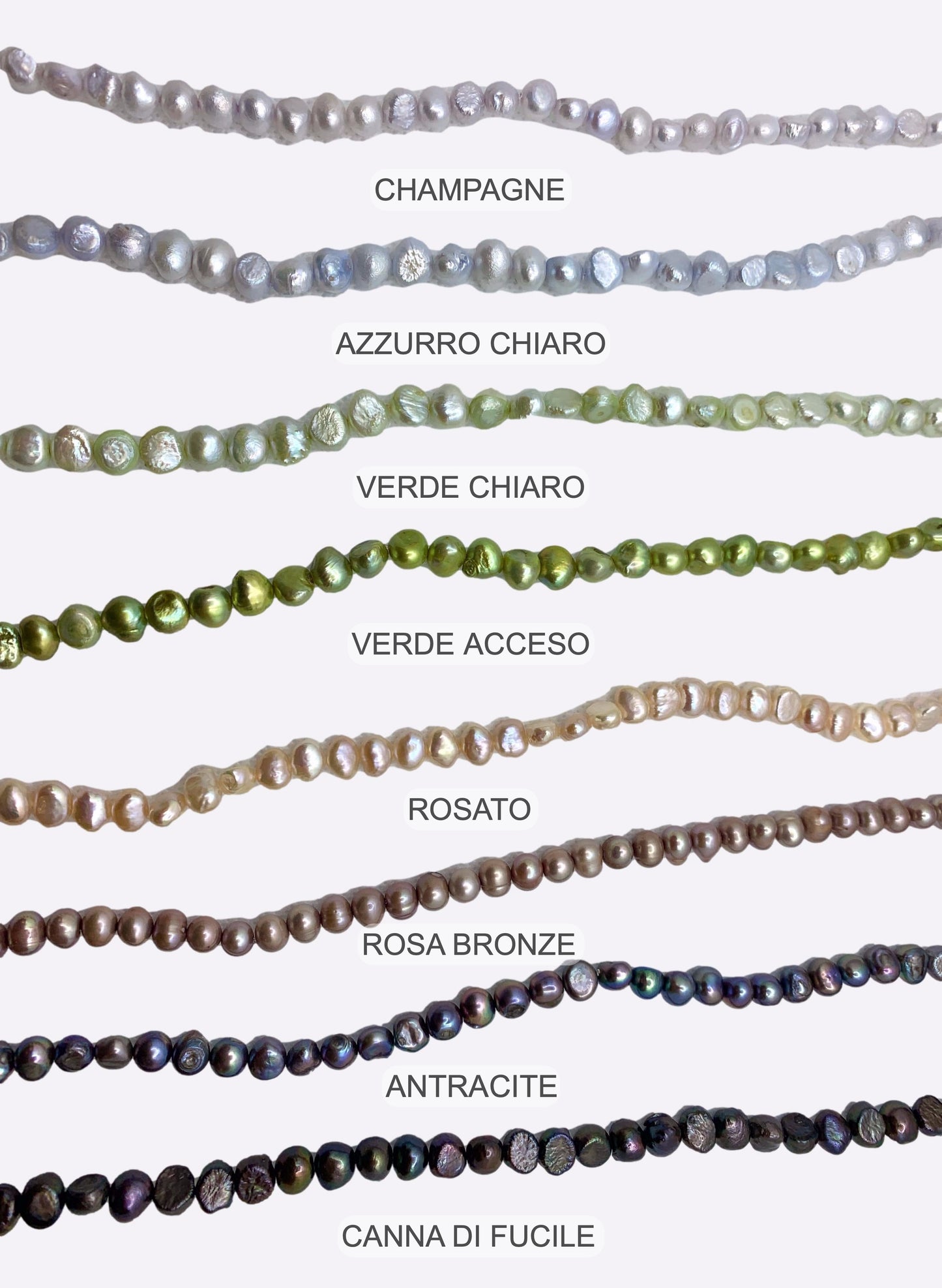 COLLANA REGOLABILE CON PERLE COLORATE, ORO E PENDENTE CUORE ONICE